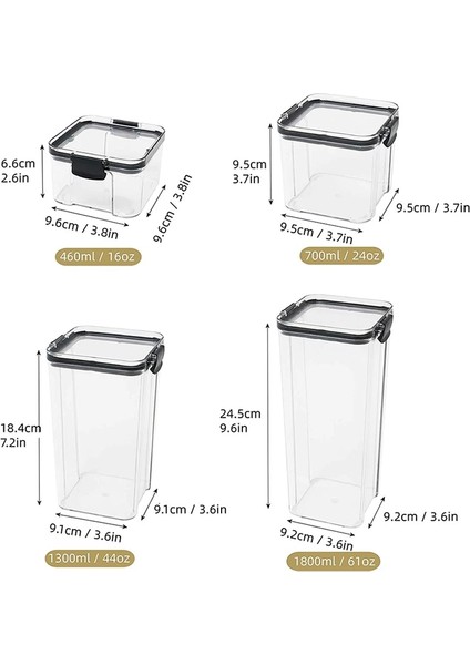 1800ML Tarzı Farklı Kapasiteli Gıda Saklama Kabı Plastik Mutfak Buzdolabı Şehriye Kutusu Tahıllı Depolama Tankı Şeffaf Mühürlü Can (Yurt Dışından) indirimleri