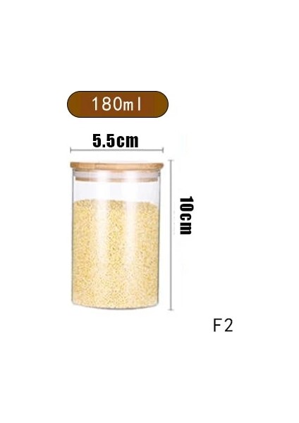 5.5X10CM F2 Stili 1 Parça Baharatlar Için Mason Şeker Kavanozu Cam Bambu Kapaklı Konteyner Cam Kavanoz Kapaklı Çerez Kavanozu Mutfak Kavanozları ve Kapakları (Yurt Dışından)