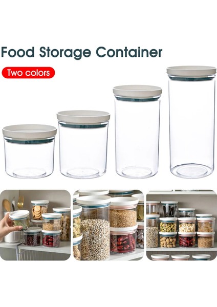 Mavi Stil 350 ml ml Gıda Saklama Kabı Mutfak Kiler Organizatör Hava Geçirmez Kapaklı Un Şeker Tahıl Için Istiflenebilir Teneke Kutu (Yurt Dışından) modelleri