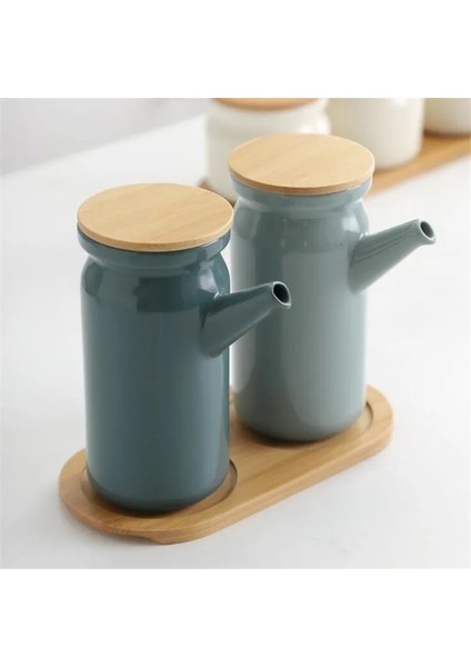 E Stili Baharat Kavanoz Yağ Sosu Sirke Şişesi Tepsili Seramik Çok Renkli Mutfak Aksesuarları (Yurt Dışından) indirimleri