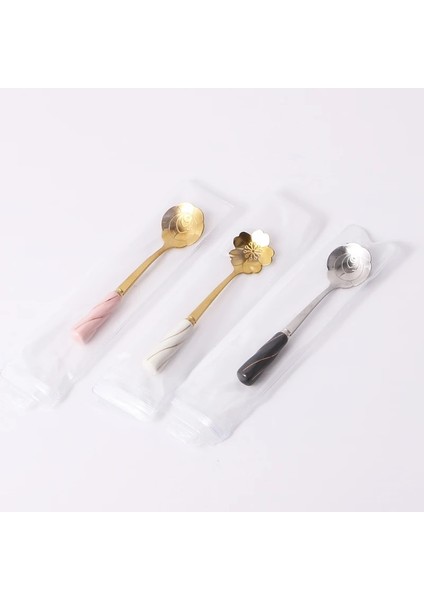 Beyaz Gümüş Tarzı Sakura Çay Kahve Karıştırma Kaşığı Paslanmaz Çelik Kaşık Seramik Saplı Çiçek Şekli Tatlı Kaşığı Mutfak Sofra Takımı Seramik Saplı (Yurt Dışından) indirimleri