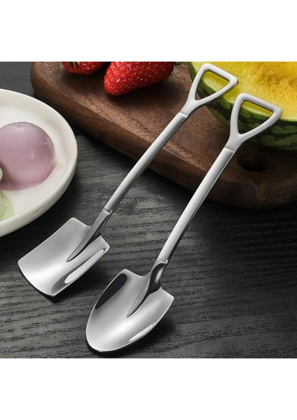 Siyah Stil Retro Kürek Düz Kahve Çay Dondurma Metal Kaşık Hediye Yaratıcı Bar Paslanmaz Çelik 304 Tatlı Sofra Seti Züccaciye Mutfak (Yurt Dışından) modelleri