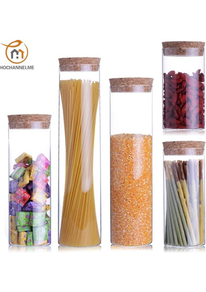 6.5X20CM 580ML Stili Bambu Kapaklar Şeffaf Cam Kavanozlar Mühürlü Kavanozlar Tahıl Deposu Şişe Kavanozu Mutfak Saklama Kutuları Mutfak Depolama Organizasyonu (Yurt Dışından) fiyatları