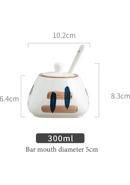 E Stili Yaratıcı Seramik Mutfak Gereçleri Tuz ve Şekerlikbaharat Kavanozları,baharatlık Kaseler,tepsili ve Kaşıklı Konteyner Çeşnilik Kavanozları (Yurt Dışından) fırsatları