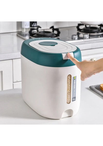 5kg Gri Stil kg Ev Böcek Korumalı Pirinç Kovası Mutfak Için Neme Dayanıklı Tahıllar Un Saklama Kutusu Mühürlü Kavanoz Konteyner Pet Gıda Organizatörü (Yurt Dışından) fırsatları