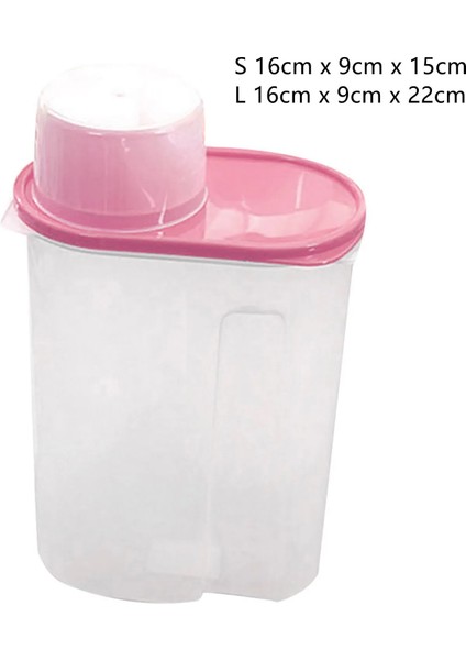 A3 Stili S Beden Tahıl Saklama Kutusu Plastik Fasulye Dağıtıcı Konteyner Şeker Kavun Tohumları Mühürlü Kutu Tahıl Pirinç Unu Saklama Şişeleri Kapaklı Kavanoz (Yurt Dışından)