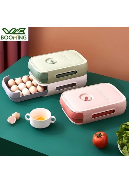 Pembe Tarzı Wbboomıng Çekmece Tipi Yumurta Saklama Kutusu Buzdolabı Taze Yumurta Fg Ekipmanları Mutfak Kalınlaşmış Büyük Kapasiteli Yumurta Tepsisi (Yurt Dışından)