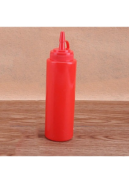 Kırmızı Stil 360 ml Sos Şişesi Pişirme Araçları Plastik Sıkma Şişesi Zeytinyağı Depolama Kavanoz Çeşni Dağıtıcı Sirke Baharat Aksesuarları (Yurt Dışından)