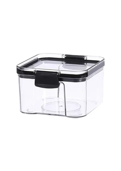 460ML Siyah Stil Gıda Saklama Kabı Plastik Kutu Baharat Şeker Kavanoz Kase Mutfak Kolaylık Rangement Mutfağı Boite Plastique Contenedores (Yurt Dışından)
