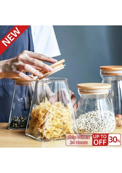 350ML Stili Depolama Şişesi Cam Hava Geçirmez Teneke Kutu Nem Geçirmez Cam Kahve Tankı Çay Kavanoz Şeker Düzenleyici Konteyner Mutfak Kare Şişe (Yurt Dışından) fiyatları