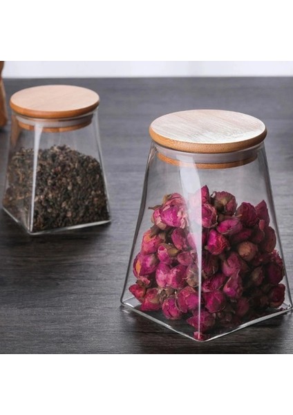 350ML Stili Depolama Şişesi Cam Hava Geçirmez Teneke Kutu Nem Geçirmez Cam Kahve Tankı Çay Kavanoz Şeker Düzenleyici Konteyner Mutfak Kare Şişe (Yurt Dışından) indirimleri