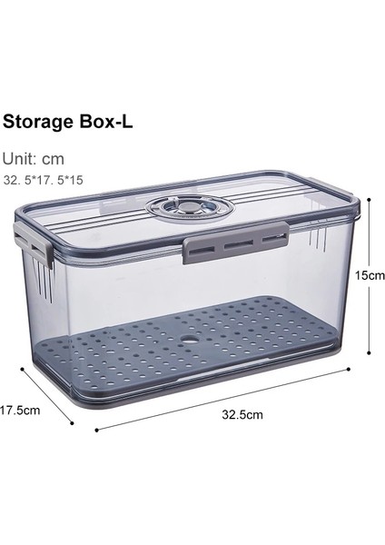 Uzun Gri L Tarzı Sıcak Satış Buzdolabı Saklama Kutusu Gıda Sınıfı Pet Kalınlaşmış Zaman Işleyişi Dahili Bölmeli Mutfak Saklama Kapları (Yurt Dışından)