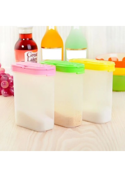 Pembe Tarzı 250ML Plastik Gıda Baharat Kabı Kitchee Kutuları Kavanoz Çift Kapaklı Şeffaf Tahıl Çeşni Fasulye Saklama Şişesi Konteyner (Yurt Dışından) fiyatları