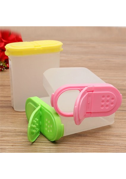 Pembe Tarzı 250ML Plastik Gıda Baharat Kabı Kitchee Kutuları Kavanoz Çift Kapaklı Şeffaf Tahıl Çeşni Fasulye Saklama Şişesi Konteyner (Yurt Dışından) fırsatları