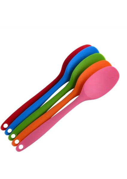 Turuncu Tarzı Kek Tereyağı Spatula Silikon Kaşık Karıştırma Kaşığı Uzun Saplı Pişirme Gereçleri Sofra Takımı Mutfak Çorba Kaşıkları Mikser Pişirme Araçları (Yurt Dışından) fırsatları