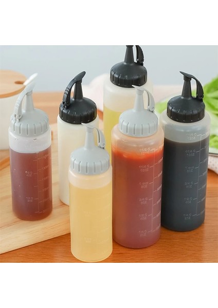 GRI-175ML Stili 6ozoz Çeşni Sıkma Şişesi Sos Sıkma Fışkırtma Şişesi Mutfak Konteyneri Gıda Dispenseri Yağ Ketçap Kalbur (Yurt Dışından) fiyatları