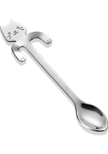 Altın Tarzı 11.5cm Sevimli Kedi Kahve Kaşığı Paslanmaz Yaratıcı Kedi Kaşığı Dondurma Moons Çay Kaşığı Tatlı Aperatif Kaşık Sofra (Yurt Dışından) fırsatları