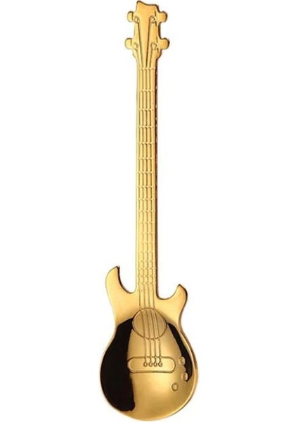 Altın Tarzı 1 Adet Gitar Kahve Kaşığı Seti Paslanmaz Çelik Tatlı Dondurma Kaşığı Çay Kaşığı Kahve Aksesuarları Sofra Takımı Içme Araçları (Yurt Dışından)