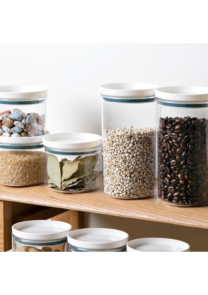 MAVI-350ML Tarzı Ev Şeffaf Gıda Mühürlü Kavanoz Nem Geçirmez Saklama Kavanozu Tam Tahıl Plastik Organizatör Şişe Konteyner Mutfak Malzemeleri (Yurt Dışından) fiyatları