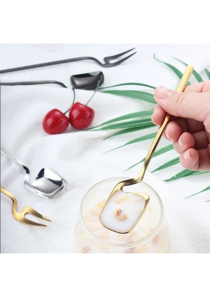 No.1 Tarzı Paslanmaz Çelik Duvara Monte Altın Kaplama Kahve Kaşığı Dondurma Kaşığı Çay Kaşığı Kahve Aksesuarları Çay Kaşığı Meyve Çatalı (Yurt Dışından) fiyatları