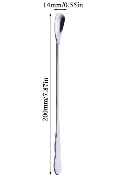 Gümüş Kısa Stil Yeni Tainless Çelik Kahve Kaşığı Uzun Saplı Renkli Kahve Kaşığı Tatlı Çay Kaşığı Mutfak Gadget Aracı Sofra Takımı (Yurt Dışından)
