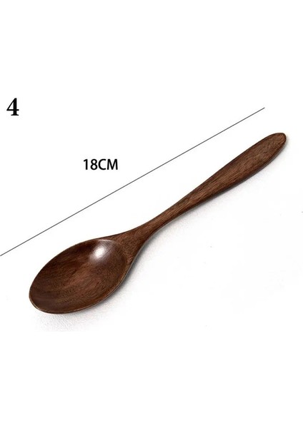 A4 Stili Ev Yaşam Tuz Tahta Kaşık Şeker Kaşığı Küçük Mini Çeşni Kepçe Mutfak Aletleri Pişirme Araçları Çeşni Kepçe Sofra Takımı (Yurt Dışından)