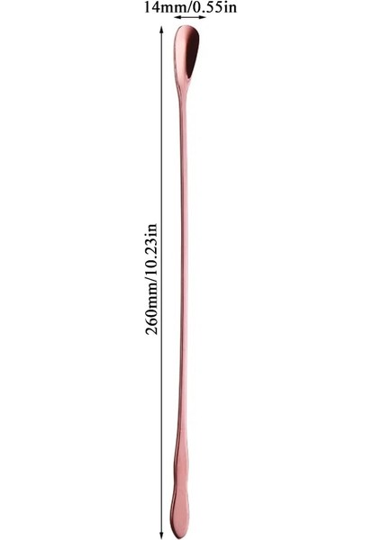 Gül Altın Uzun Stil Yeni Tainless Çelik Kahve Kaşığı Uzun Saplı Renkli Kahve Kaşığı Tatlı Çay Kaşığı Mutfak Gadget Aracı Sofra Takımı (Yurt Dışından)