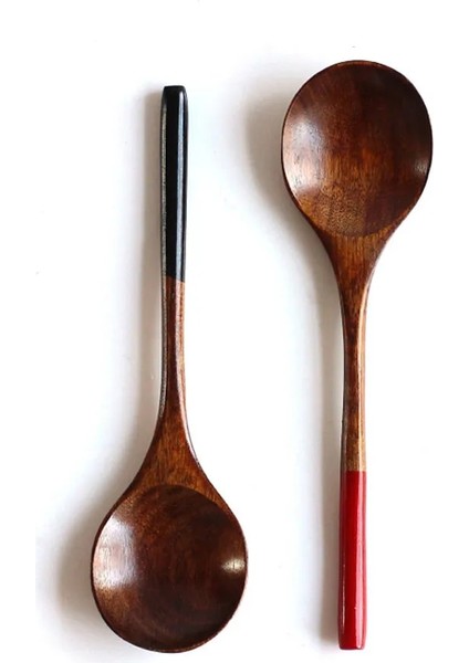 Bir Stil Tahta Kaşık Çorba-Çay Kaşığı Masif Ahşap Lapa Kaşığı Bal Kahve Yaratıcı Japon Tarzı Yeşil Sofra Mutfak Için (Yurt Dışından)