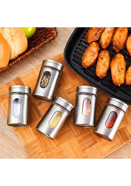 C Mavi 1 Stil Paslanmaz Çelik Baharat Baharat Saklama Kutusu Çeşni Şişeleri Çalkalayıcı Kavanoz Organizatör Barbekü Pişirme Otlar Mutfak Aksesuarları Öğeleri (Yurt Dışından) fiyatları