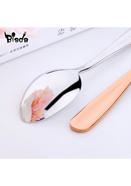 Gradyan Gül Altın Stili Renkli Çay Kaşıkları Paslanmaz Çelik Kahve Kaşığı Çatal Bıçak Takımı Benzersiz Gümüş Küçük Kaşık Parti Için Gül Altın Ay Tatlısı Kaşık (Yurt Dışından) fırsatları