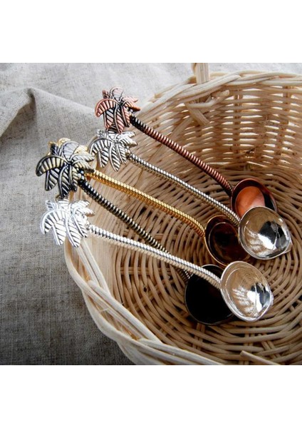Bir Stil 1 Adet Vintage Kraliyet Tarzı Hindistan Cevizi Ağacı Çay Kahve Kaşığı Krem Meyve Tatlı Küçük Dekor Zine Alaşım Sofra Hediye Bar Partisi Için (Yurt Dışından) fiyatları