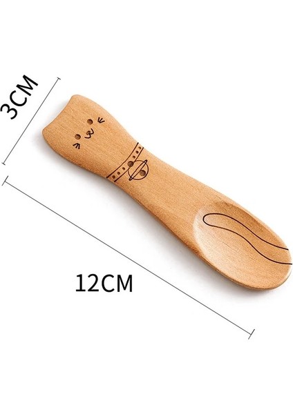 No.5 Tarzı Sevimli Karikatür Çocuk Tahta Kaşık Kahve Çay Çorbası Karıştırma Kaşık Tatlı Bal Çatal Bebek Çocuk Mutfak Aletleri Sofra Takımı (Yurt Dışından)