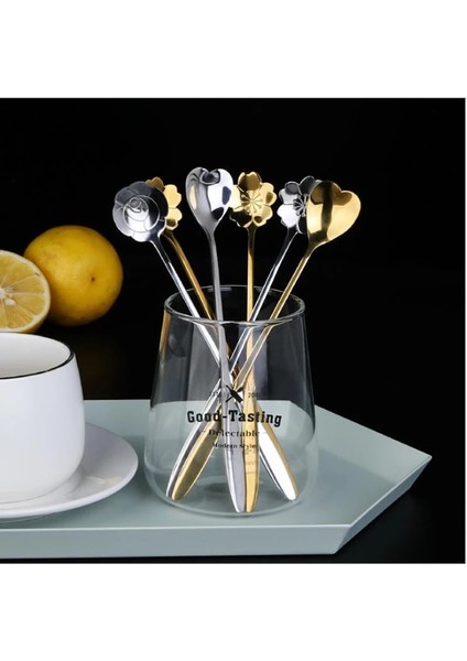 Gümüş Aşk Tarzı Çay Kahve Karıştırma Kaşığı Altın Kaşık Uzun Saplı Tatlı Paslanmaz Çelik Eski Çay Kaşığı Içecek Sofra Takımı Çiçekler Tasarım (Yurt Dışından) modelleri