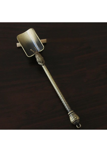 No.4 Tarzı Kürek Şekli Çay Kaşıkları Retro Çin Tarzı Çay Aksesuarları Bakır Şeker Tuz Kahve Kaşıkları Mutfak Kongfu Çay Araçları Gadget'ları (Yurt Dışından)
