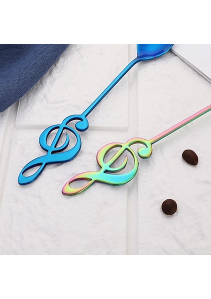 No.5 Tarzı Paslanmaz Çelik Nota Kaşığı Kahve Kaşığı Karıştırma Kaşığı Kupa Kaşık Müzik Barı Buz Barı Yaratıcı Hediye Kaşığı (Yurt Dışından) indirimleri