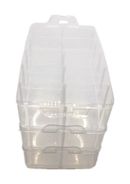 Çok Renkli Stil S 16X15X12.5CM Çok Işlevli Büyük Üç Katmanlı Çıkarılabilir Plastik Saklama Kutusu Kozmetik Takı (Yurt Dışından) indirimleri