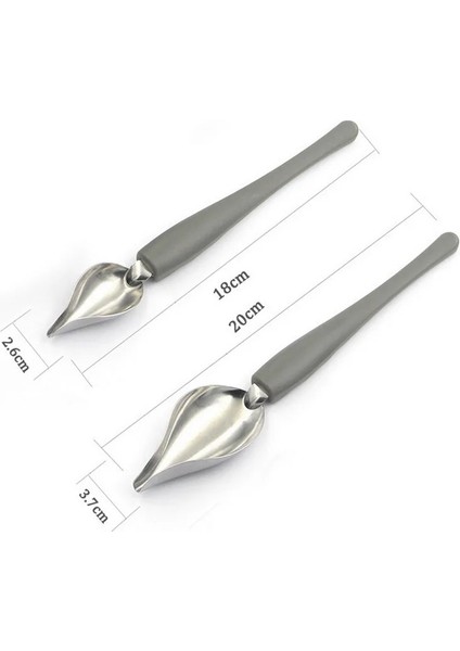1pc S 1pc L Tarzı Şef Dekorasyon Kaşığı Dekor Yemek Beraberlik Aracı Sos Boyama Kalem Tabak Tatlı Bakeware Kek Gastronomi Kahve Çekme Kaşığı (Yurt Dışından)