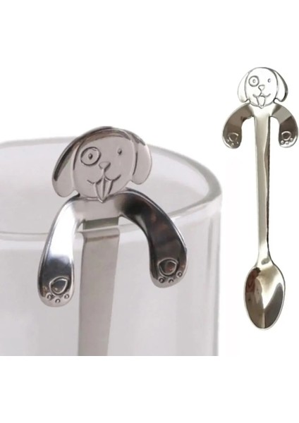 No.4 Tarzı Çevre Dostu Yaratıcı Paslanmaz Çelik Köpek Asılı Bardak Sarılma Kahve Çay Çorbası Şeker Kaşığı Çay Kaşığı Mutfak Sofra Takımı (Yurt Dışından) modelleri