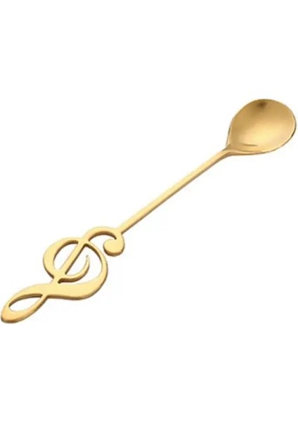 No.2 Tarzı Paslanmaz Çelik Nota Kaşığı Kahve Kaşığı Karıştırma Kaşığı Kupa Kaşık Müzik Barı Buz Barı Yaratıcı Hediye Kaşığı (Yurt Dışından)