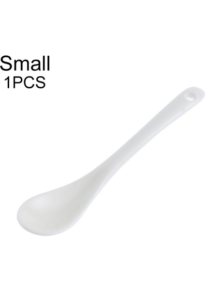 Küçük Stil 1 Adet Ls Yeni Porselen Kahve Saf Beyaz Kaşık Mini Mutfak Seramik Çay Şeker Tatlı Dondurma Kaşığı Kemik Seramik Sofra Takımı (Yurt Dışından)