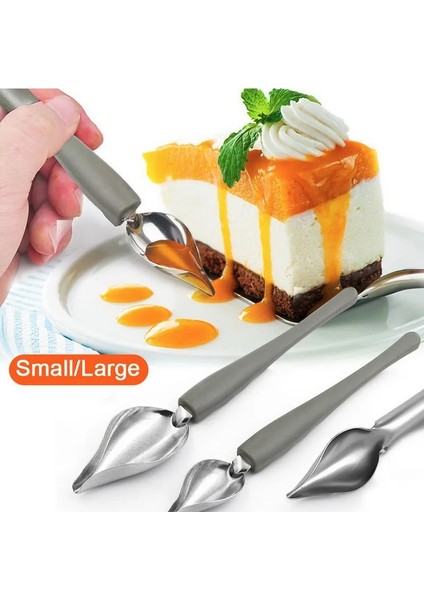 1pc S 1pc L Tarzı Şef Dekorasyon Kaşığı Dekor Yemek Beraberlik Aracı Sos Boyama Kalem Tabak Tatlı Bakeware Kek Gastronomi Kahve Çekme Kaşığı (Yurt Dışından) fırsatları
