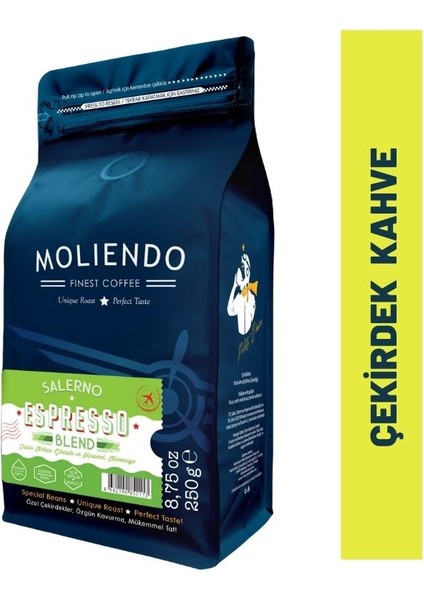 Moliendo Salerno Espresso Blend Kahve (Çekirdek Kahve) 1000 g