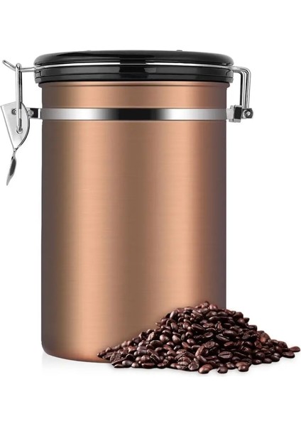 Altın Tarzı Kahve Kabı Büyük Hava Geçirmez Paslanmaz Çelik Kahve Çay Sortage Teneke Kutu Siyah Mutfak Kahve Çayı Için Teneke Kutular (Yurt Dışından)