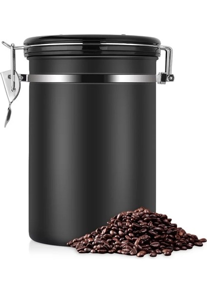 Altın Tarzı Kahve Kabı Büyük Hava Geçirmez Paslanmaz Çelik Kahve Çay Sortage Teneke Kutu Siyah Mutfak Kahve Çayı Için Teneke Kutular (Yurt Dışından) modelleri