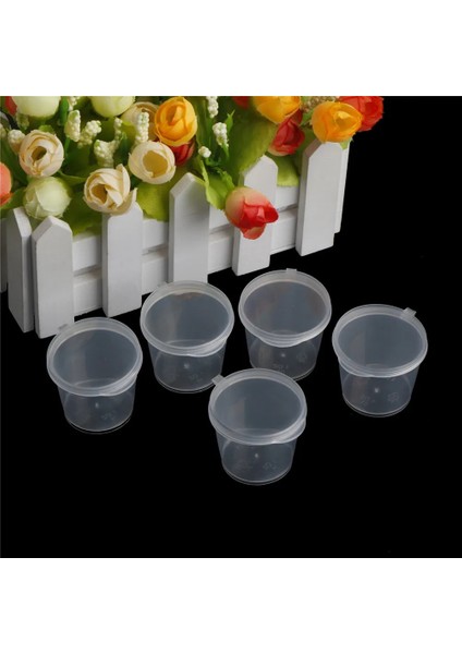 25ML Tarzı Et Şeffaf Tek Kullanımlık Plastik Çay Bardağı Kahve Fincanları Kapaklı Buzlu Kahve Kabarcık Boba Smoothie Için 25ML (Yurt Dışından)