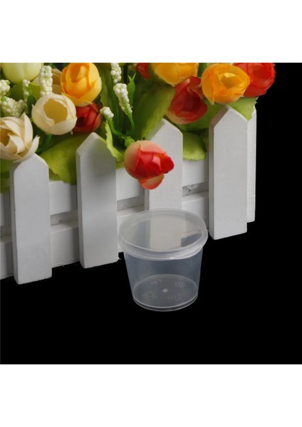 25ML Tarzı Et Şeffaf Tek Kullanımlık Plastik Çay Bardağı Kahve Fincanları Kapaklı Buzlu Kahve Kabarcık Boba Smoothie Için 25ML (Yurt Dışından)