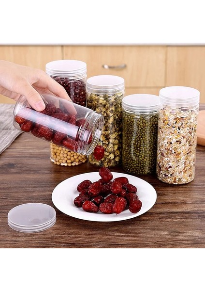 280ML Stili Wbboomıng Yuvarlak Mühürlü Kavanoz Şeffaf Plastik Gıda Kavanoz Kurutulmuş Meyve Pet Çiçek Çay Bisküvi Kutusu Ambalaj Turşu Bal Şişeleri (Yurt Dışından) modelleri