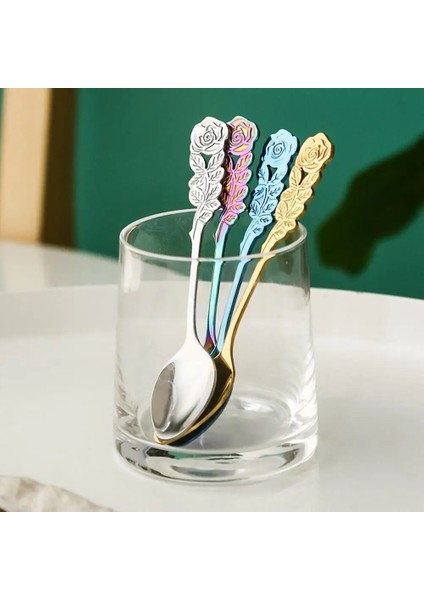 Mavi Tarzı 1 Adet Uzun Saplı Mini Paslanmaz Çelik Gül Kahve Kaşığı Karıştırma Kaşığı Çay Kaşığı Küçük Dondurma Tatlı Kaşığı Mutfak Sofra Takımı (Yurt Dışından) modelleri
