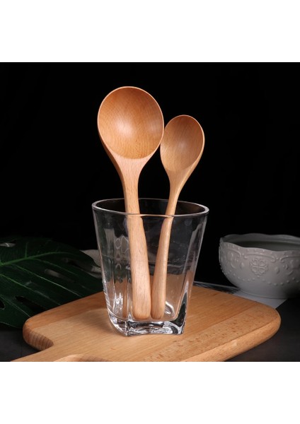 18X4CM-6 Stili Japon Tarzı Doğal Katı Tahta Kaşık Çorba Kaşık Ahşap Sofra Lapası Tatlı Çay Kaşığı Mutfak Pişirme Gereçleri (Yurt Dışından) fırsatları