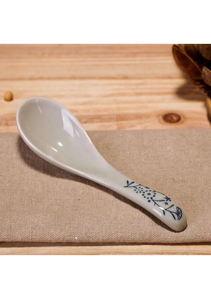 1pc-Jxh Tarzı 14CM 5.5in Sevimli Küçük Kaşık Japon Çorba Kaşığı Ev Seramik Kaşık Yemek Kaşığı Pastoral Tarzı Sofra Çorbası Içme Kaşığı (Yurt Dışından)